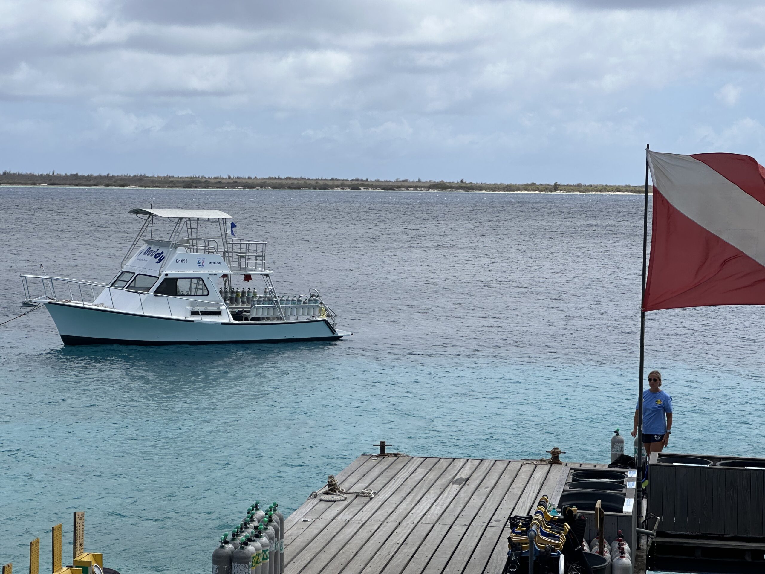 Dive boat in Bonaire