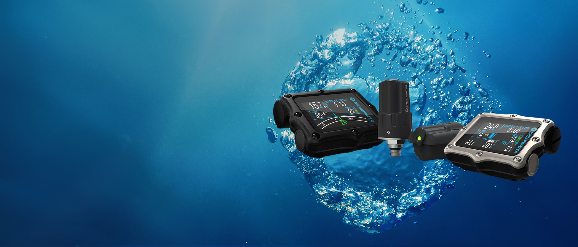 Shearwater Perdix 2 dive computer with titanium bezel